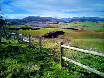 поле, забор, огороженный, ворота, пейзаж, Лукаут Карденас, Ла-Риоха