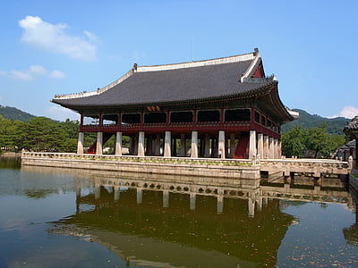 Korea, budova, Památník, Soul, Král, tradice, byt