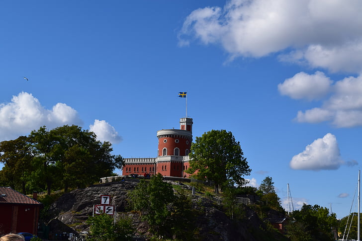 sweden, castle, landscape, nature