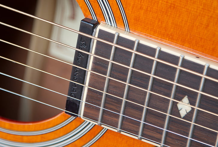 gitaren, muziek, instrument, Close-up