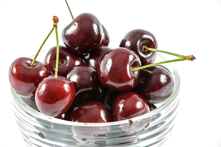 mouth-watering cherries, mouth watering, mature, sweet, garden, dessert, summer