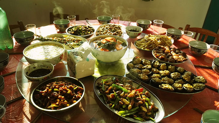 gardēdis, garšīgi, govs, tabula, pārtika, vakariņas