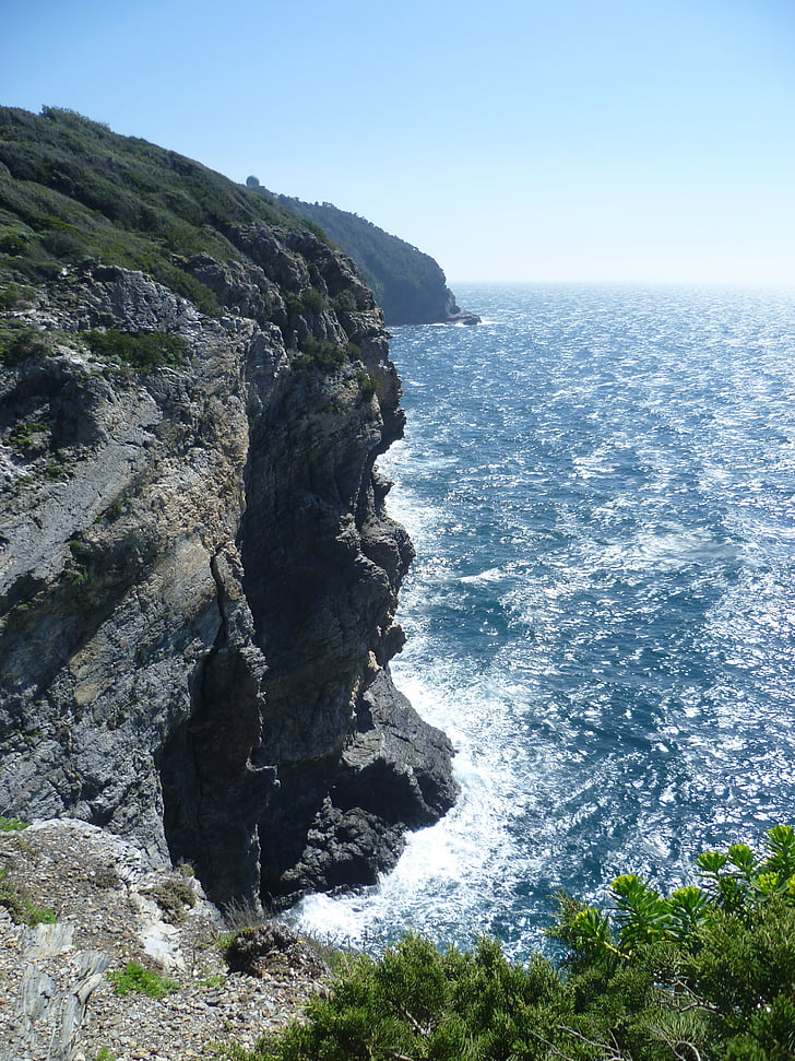 havet, Rock, avgrunden, Medelhavet, Frankrike, kusten, Cliff