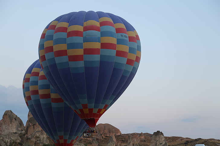 balon, Cappadocia, niebo, Dom, latać, Zobacz, Oktay