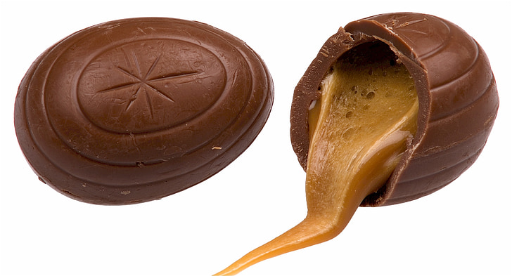 Schokoladen-Osterei, Karamell, Praline, Schokolade, Füllung, Ei, Candy
