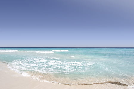 пляж, Горизонт, Природа, океан, песок, мне?, морской пейзаж