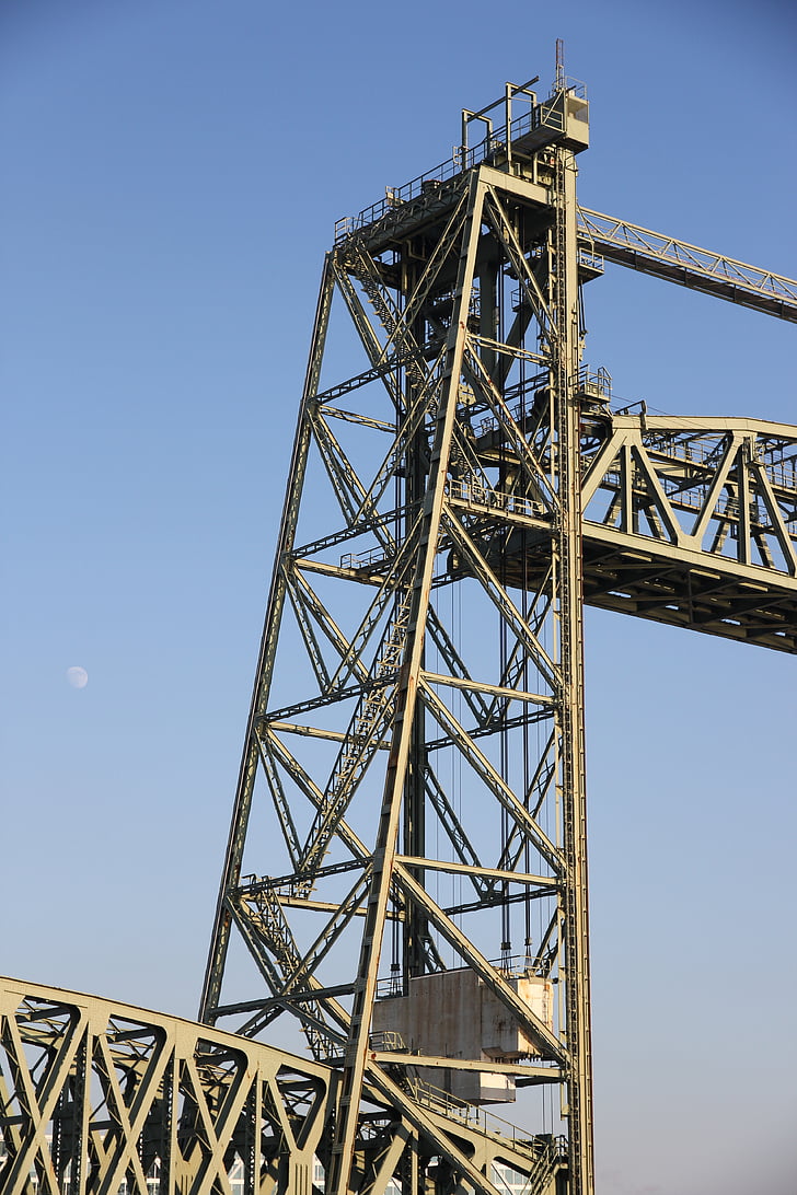 Rotterdam, HEF, pont, en acier, maille, Air, architecture