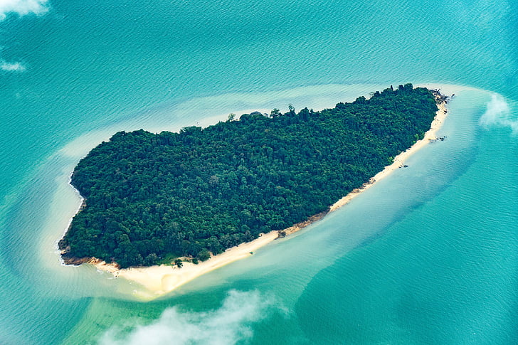 Island, Tropical, troopiline saar, Beach, Ocean, Sea, Travel