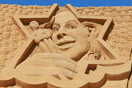 homok, szobrászat, grafika, Fesztivál, homok szobor, Art, homok szobrok
