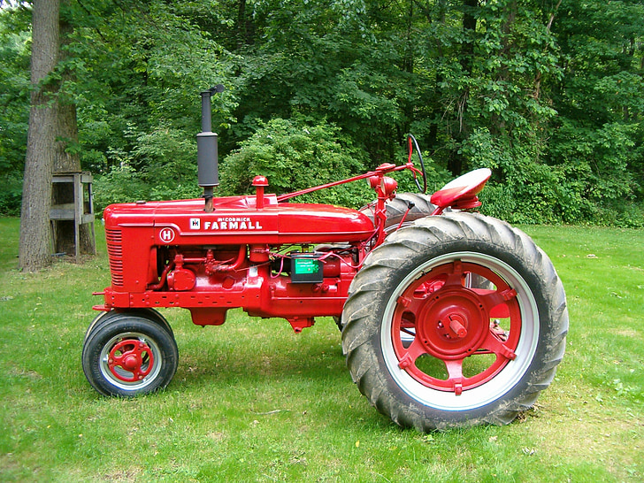 traktor, Farmall h, landlig, land, landbruk, landbruk, gården