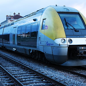 trein, station, reizen, Parijs, spoorwegen, locomotief, vervoer