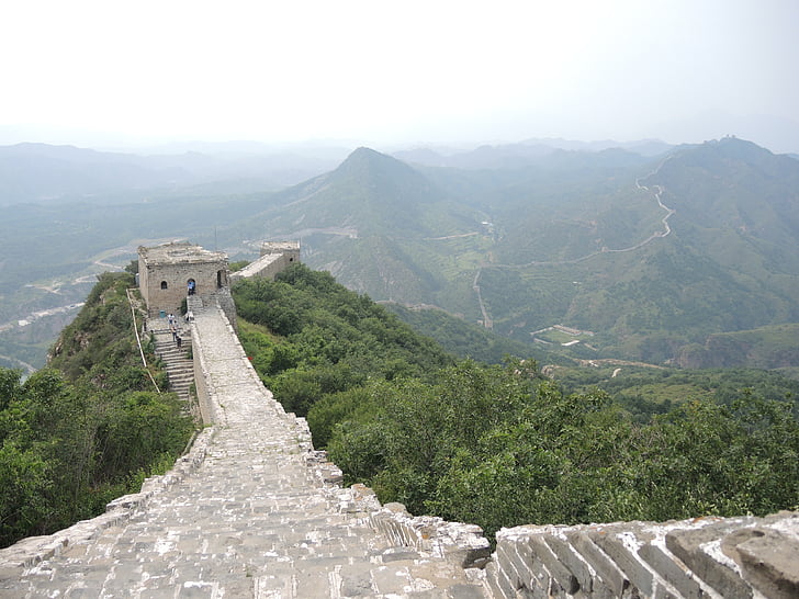 Greatwall, Cina, estate, parete, montagna, antica, Oriental