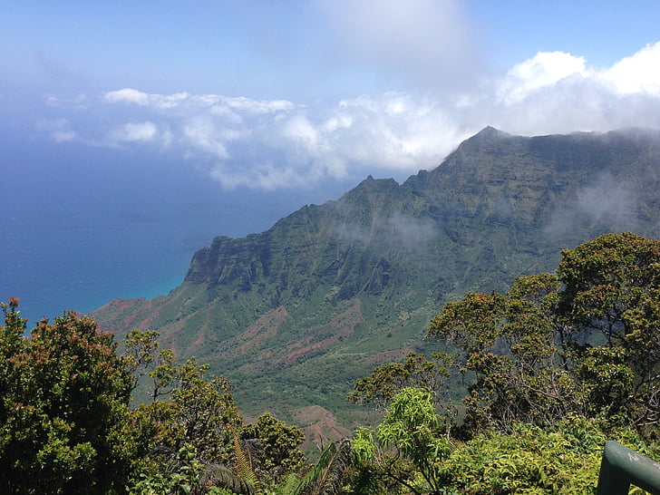 Waimea canyon, Kauai, Hawaii, hẻm núi, nhiệt đới, Thung lũng, vách đá