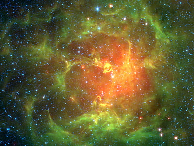 Nebula, trifid, kosmos, plass, M20, stjerner, klynge