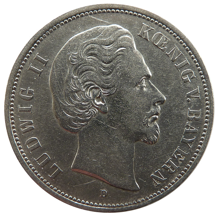 Mark, Bayern, Ludwig, mønt, valuta, numismatik, erindringsmønter