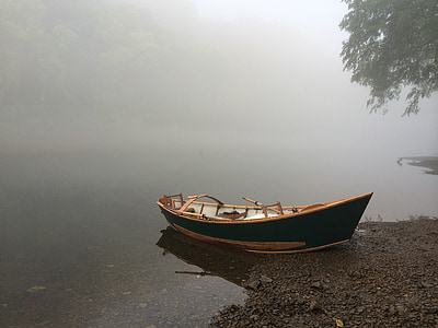cumberland river, fog, boat