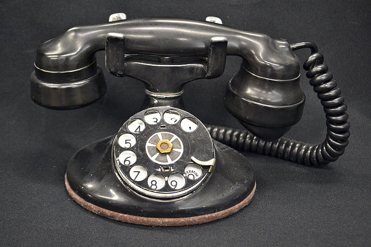 vieux, Téléphone, Rotary, antique, cadran, Steampunk, communication