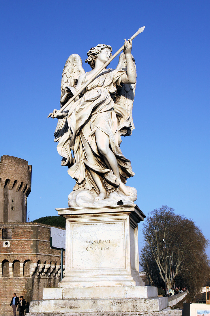 Italien, Rom, Castel sant'angelo, staty, ängel