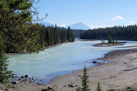 Džaspers provincial park, upes, straume, Alberta, Kanāda, daba