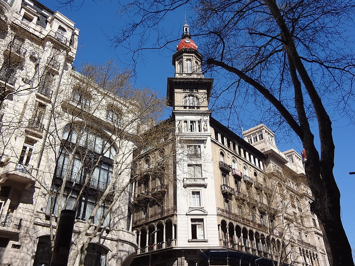 fachada, Buenos aires, de maio de Avenida, arquitetura, Europa, lugar famoso, cena urbana