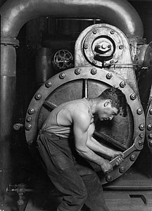 mechanic, mechanics, industry, force, muscles, workers, power plant