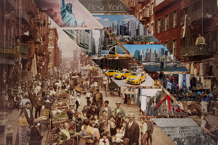 Fotomontaggio, New york, America, NY, fantasia, surreale