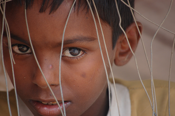 lapse, India, Grid, Vaata, inimesed, üks inimene