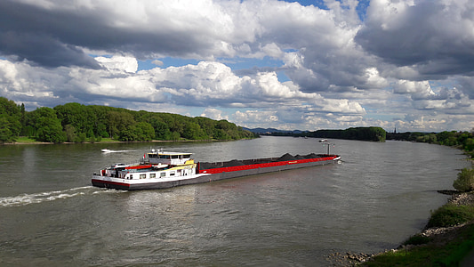 con tàu, sông Rhine, vận chuyển, Thiên nhiên, sông, nước, giao thông vận tải