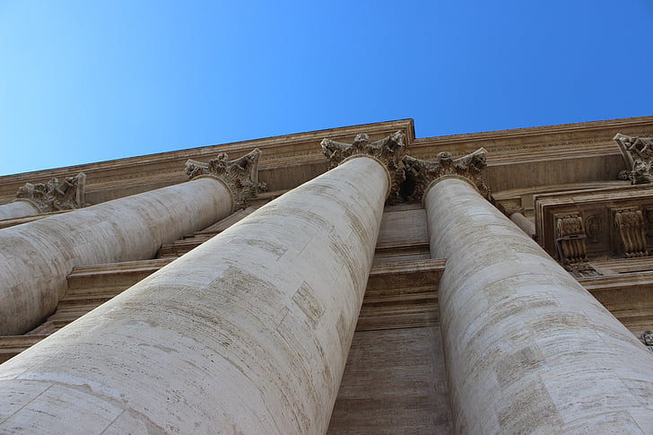 rome, saint pierre, pillars