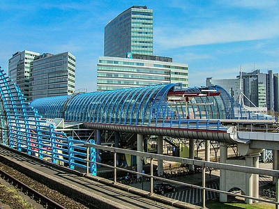 železniška postaja, Amsterdam, vlak, železniške, arhitektura, mesto, Nizozemska