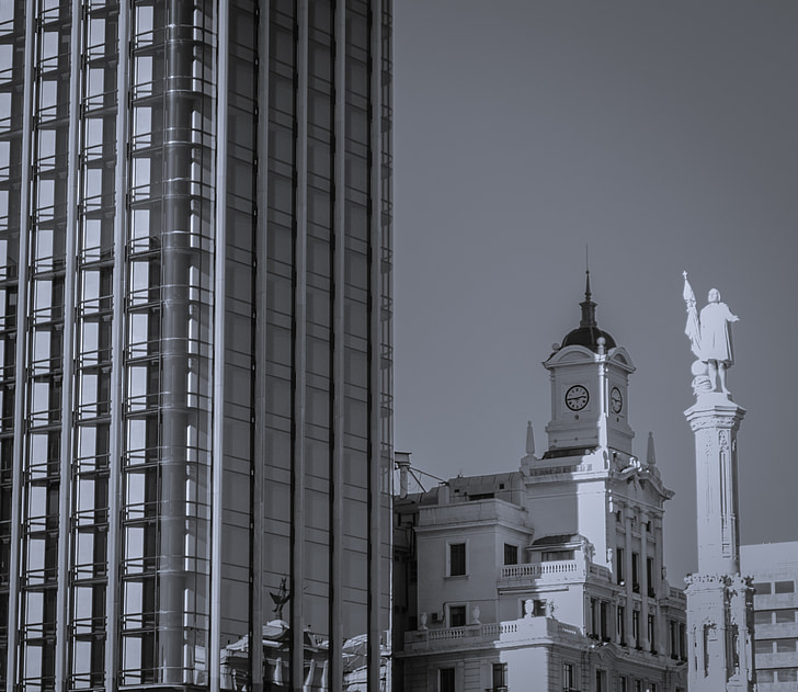 κτίριο, παχέος εντέρου, Μαδρίτη, ουρανός, αρχιτεκτονική, κατασκευή, Ηνωμένο Βασίλειο