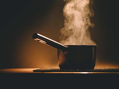 pot, cuire à la vapeur, chaud, cuisine, cuisine, poêle, plaque de cuisson