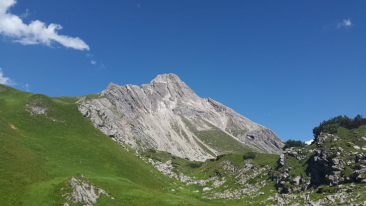 Kunduz kafa, Lech Vadisi, dağ, Alp, bergtour, Allgäu, Hiking