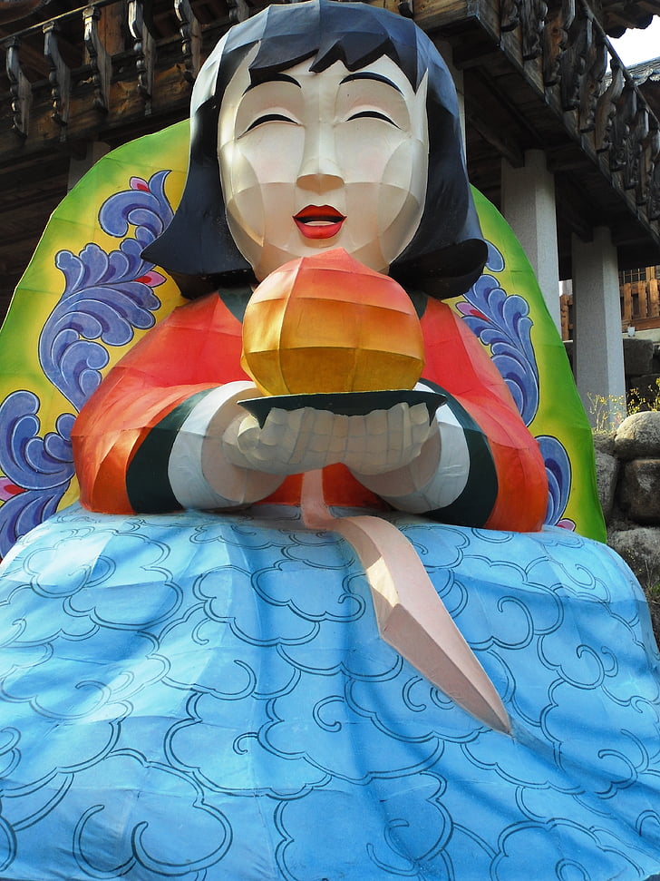 день рождения Будды, Тэгу, Южная Корея, девочка