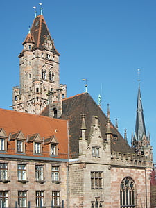 Saarbruecken, Hôtel de ville, Hôtel de ville, architecture, gros, bâtiment, antique