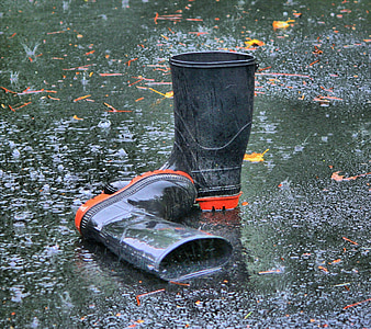 ботуши, каучук, Галоши, непромокаеми рибарски ботуши, обувки, мокър, дъждовно
