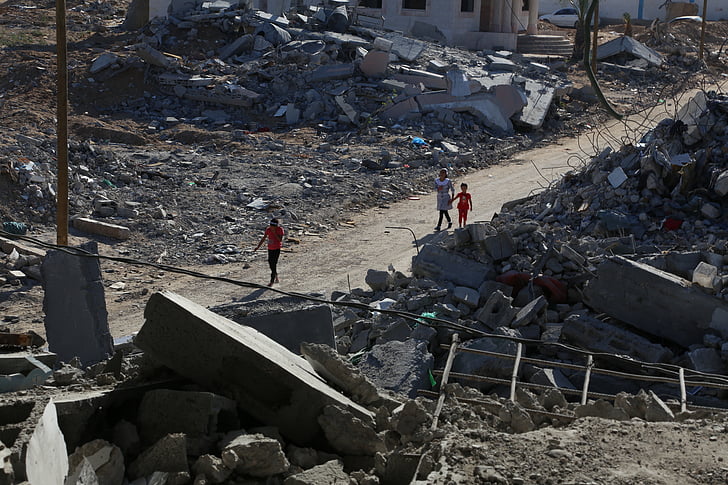 palestine gaza strip in 2015, beit hanoun, the destruction of his successor