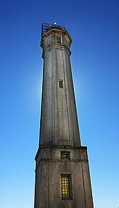Lighthouse, Alcatraz, San francisco, California, rannikul, Island, meremiili