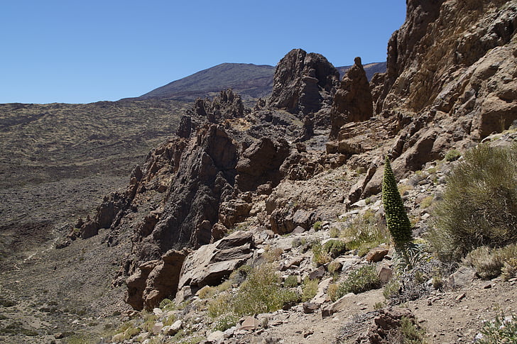 Teide Milli Parkı, Milli Parkı, kaya, kaya oluşumları, Tenerife, Kanarya Adaları, Teide