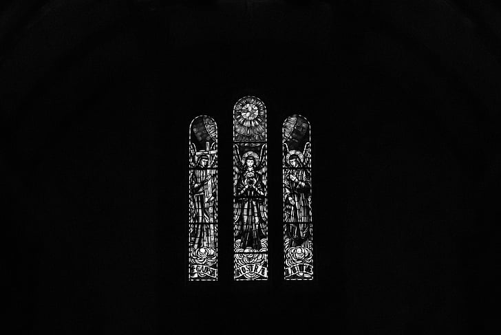 kostel, Azory, São miguel, matice, barevné sklo, sklenářství, víra