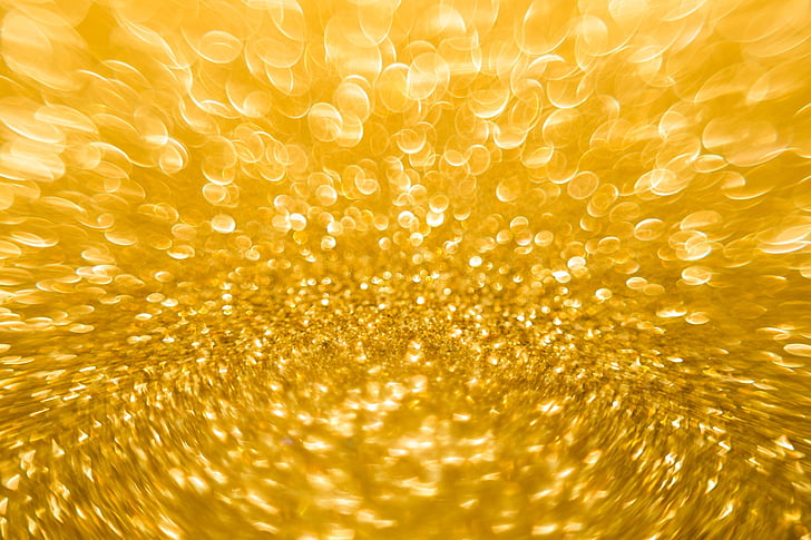 abstract, gold, yellow, bokeh, blur, gold yellow, gold colored