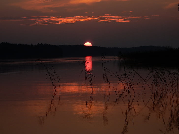 solnedgång, Finland, Suomi, havet, Sky, moln, turism