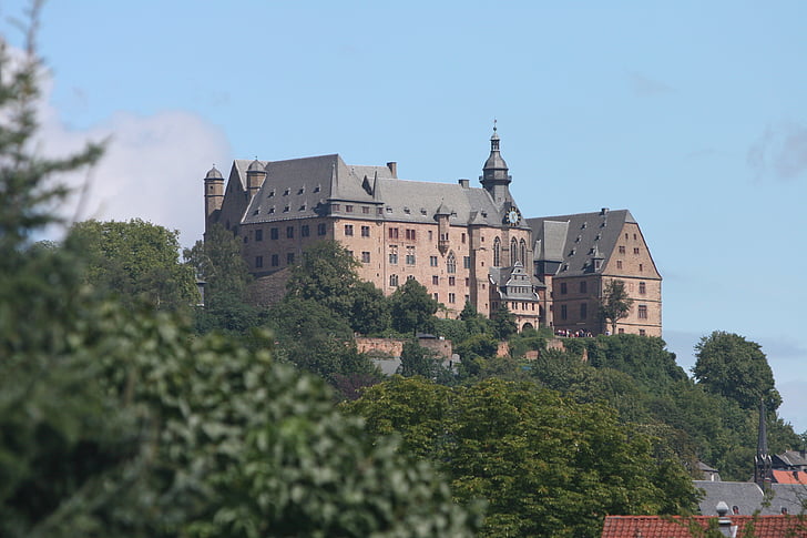 Marburg castle, slottet, Marburg, bygge