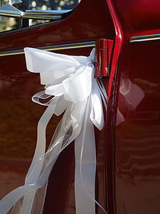 loop, ornament, decoration, auto, wedding ribbon, wedding loop, car