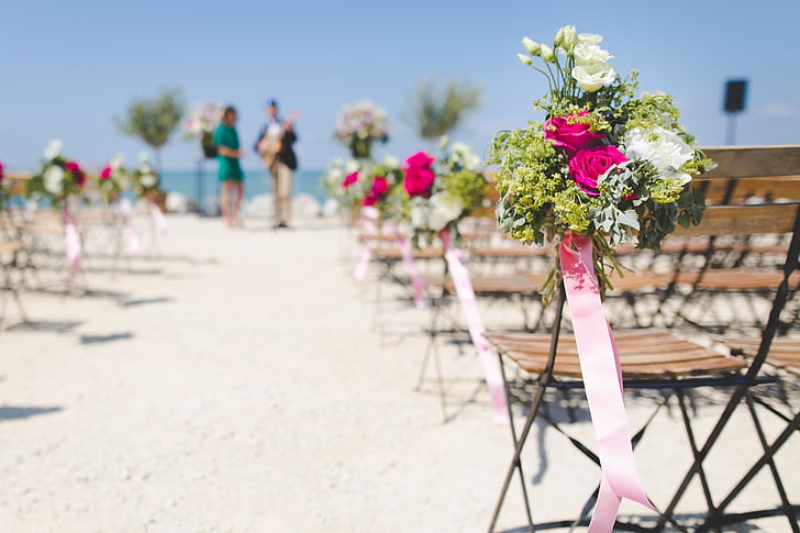 ชายหาด, ชุดรูปแบบ, งานแต่งงาน, ทางเดิน, สีน้ำตาล, ไม้, เก้าอี้