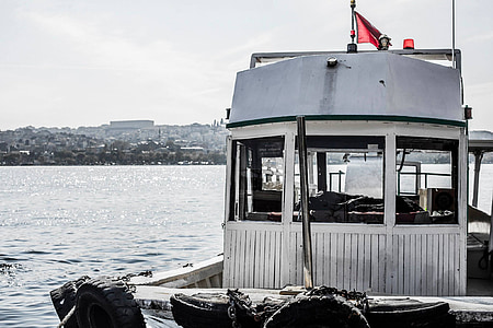 boot, Marine, Turkije, Istanbul, blauw, natuur, landschap