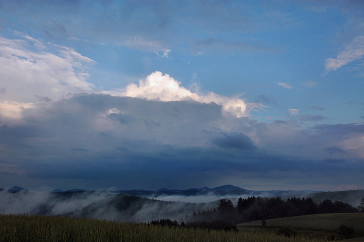 clouds, fog, sky, landscape, nature, cloud - Sky, scenics