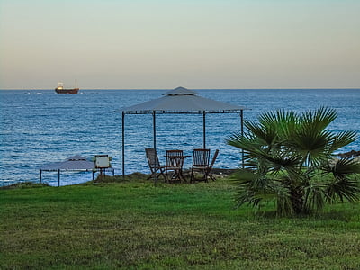 Cipro, Paphos, Hotel, chiosco, naufragio