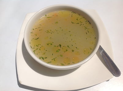 suppe, hjem, consommé
