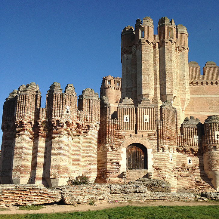 Castelo, medieval, Coca, Segovia, pedras, Fortaleza, idade média